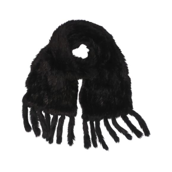100% black Rabbit natural Fur pockets One Size - Picture 1 of 2